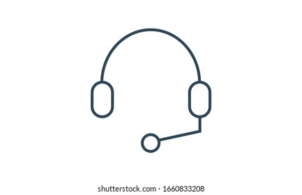 Headset icon for audio and communication