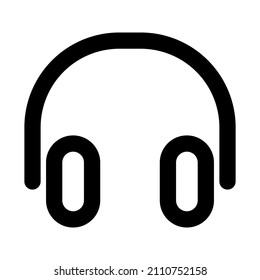 headset icon with black color