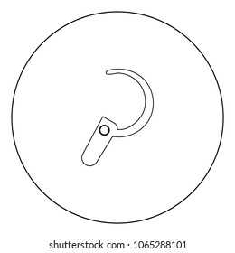 Headset icon black color in circle