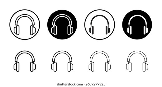 Headset icon Black and white logo