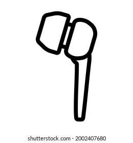 Headset Icon. Bold outline design with editable stroke width. Vector Illustration.