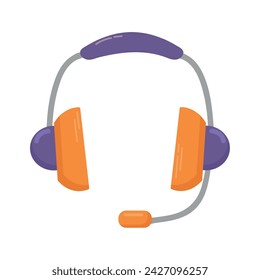 Headset icon clipart avatar logotype isolated vector illustration
