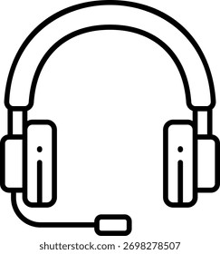 Headset Icon: Communication, Support and Technology