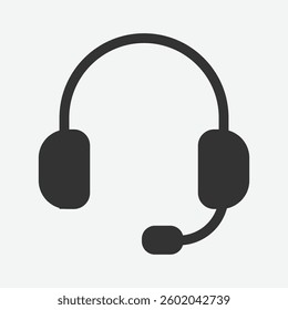 Headset icon for customer service and communication. Headset icon. Headphone icon. Customer Service icon.
