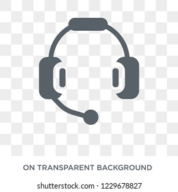 Headset icon. Headset design concept from Communication collection. Simple element vector illustration on transparent background.
