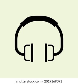 headset icon design, flat illustration design of headset, this icon suitable used for music app, application, tone, music player, music menu in smartphone, and etc