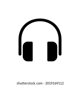 headset icon design, flat illustration design of headset, this icon suitable used for music app, application, tone, music player, music menu in smartphone, and etc