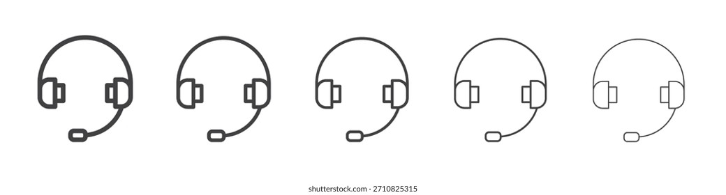Headset-Symboldesign, Logo, App, Benutzeroberfläche. Vektorgrafik, EPS