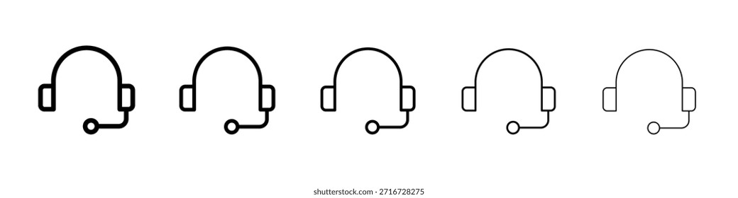 Diseño de icono de auriculares, logotipo, App, interfaz de usuario. Ilustración vectorial, EPS