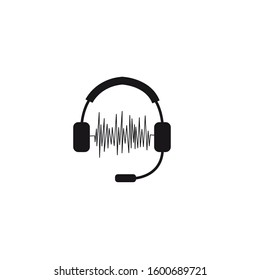 Headset icon design template EPS 10