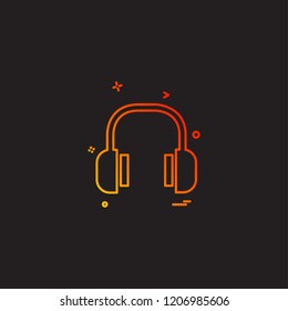 Headset icon design vector 