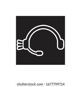 HEADSET ICON DESIGN , VECTOR EPS10