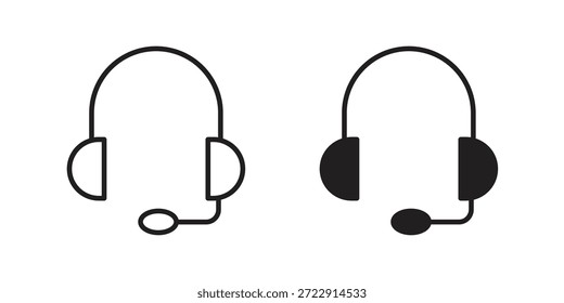 Colección de diseños de iconos de auriculares para móvil, interfaz de usuario, Web.