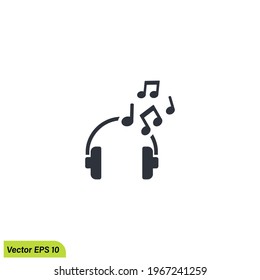 headset icon DJ symbol simple design element
