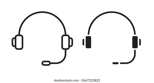 Ícone de headset. rabiscar vetores gráficos
