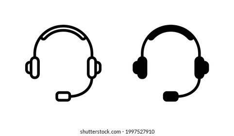 Headset icon, earphone icon vector for computer, web and mobile app 