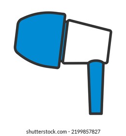 Headset Icon. Editable Bold Outline With Color Fill Design. Vector Illustration.