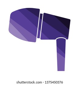 Headset  icon. Flat color design. Vector illustration.