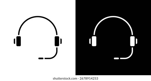 Icono de auriculares de diseño plano. Eps 10
