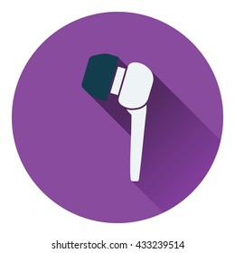 Headset  icon. Flat design. Vector illustration.