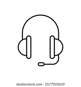 Headset icon Flat illustration sign