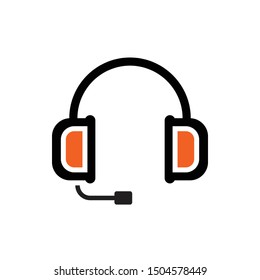 headset icon. flat illustration of headset vector