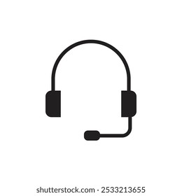 Icono de auriculares Ilustración de línea plana