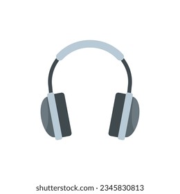 Headset icon flat vector. Headphone microphone. Customer center isolated