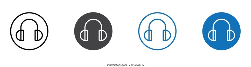 Headset icon Group symbol or sign vector