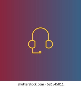 Headset icon. Helpdesk sign vector