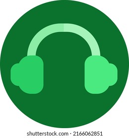 Icono de auriculares, ilustración, vector sobre un fondo blanco.