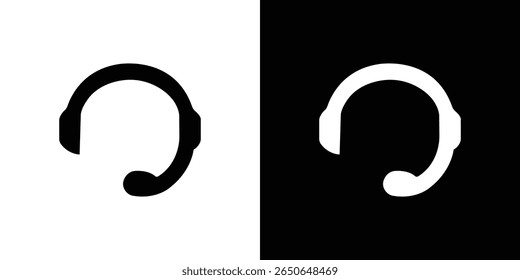 Headset icon Isolated flat vector in outline