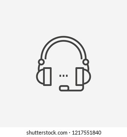 Headset icon isolated on background. Help symbol modern, simple, vector, icon for website design, mobile app, ui. Vector Illustration