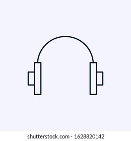 Headset icon isolated on white background