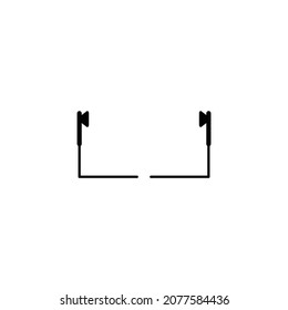 headset icon isolated on a white background
