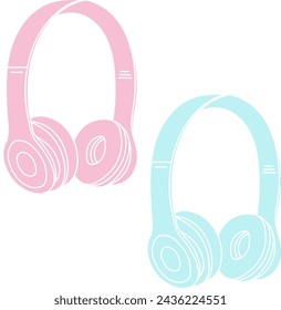Headset icon, isolated.headset symbol for logo, web, app, UI. headset icon simple sign, Music headphones. DJ logo. Eps 10