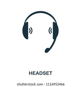 Headset icon. Line style icon design. UI. Illustration of headset icon. Pictogram isolated on white. Ready to use in web design, apps, software, print.