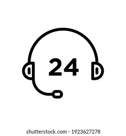 headset icon line style vector