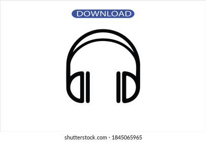 icono de auriculares o logotipo símbolo de señas aislado ilustración vectorial - iconos vectoriales de estilo negro de alta calidad.