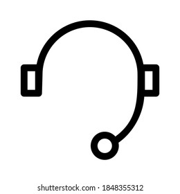 headset icon or logo isolated sign symbol vector illustration - high quality black style vector icons
