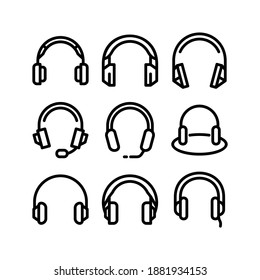 headset icon or logo isolated sign symbol vector illustration - Collection of high quality black style vector icons
