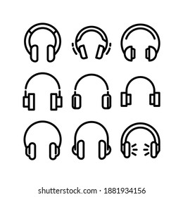 headset icon or logo isolated sign symbol vector illustration - Collection of high quality black style vector icons
