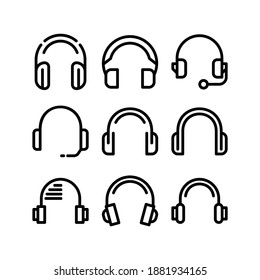 headset icon or logo isolated sign symbol vector illustration - Collection of high quality black style vector icons
