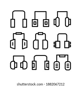 headset icon or logo isolated sign symbol vector illustration - Collection of high quality black style vector icons
