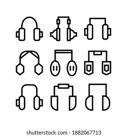 headset icon or logo isolated sign symbol vector illustration - Collection of high quality black style vector icons
