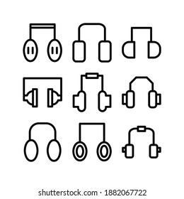 headset icon or logo isolated sign symbol vector illustration - Collection of high quality black style vector icons
