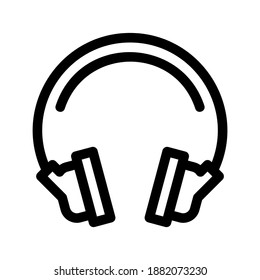 headset icon or logo isolated sign symbol vector illustration - high quality black style vector icons
