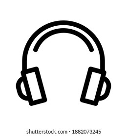 headset icon or logo isolated sign symbol vector illustration - high quality black style vector icons
