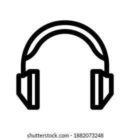 headset icon or logo isolated sign symbol vector illustration - high quality black style vector icons
