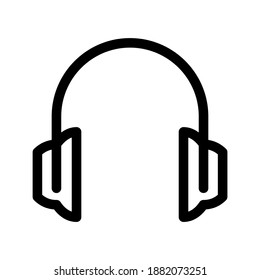 icono de auriculares o logotipo símbolo de señas aislado ilustración vectorial - iconos vectoriales de estilo negro de alta calidad
